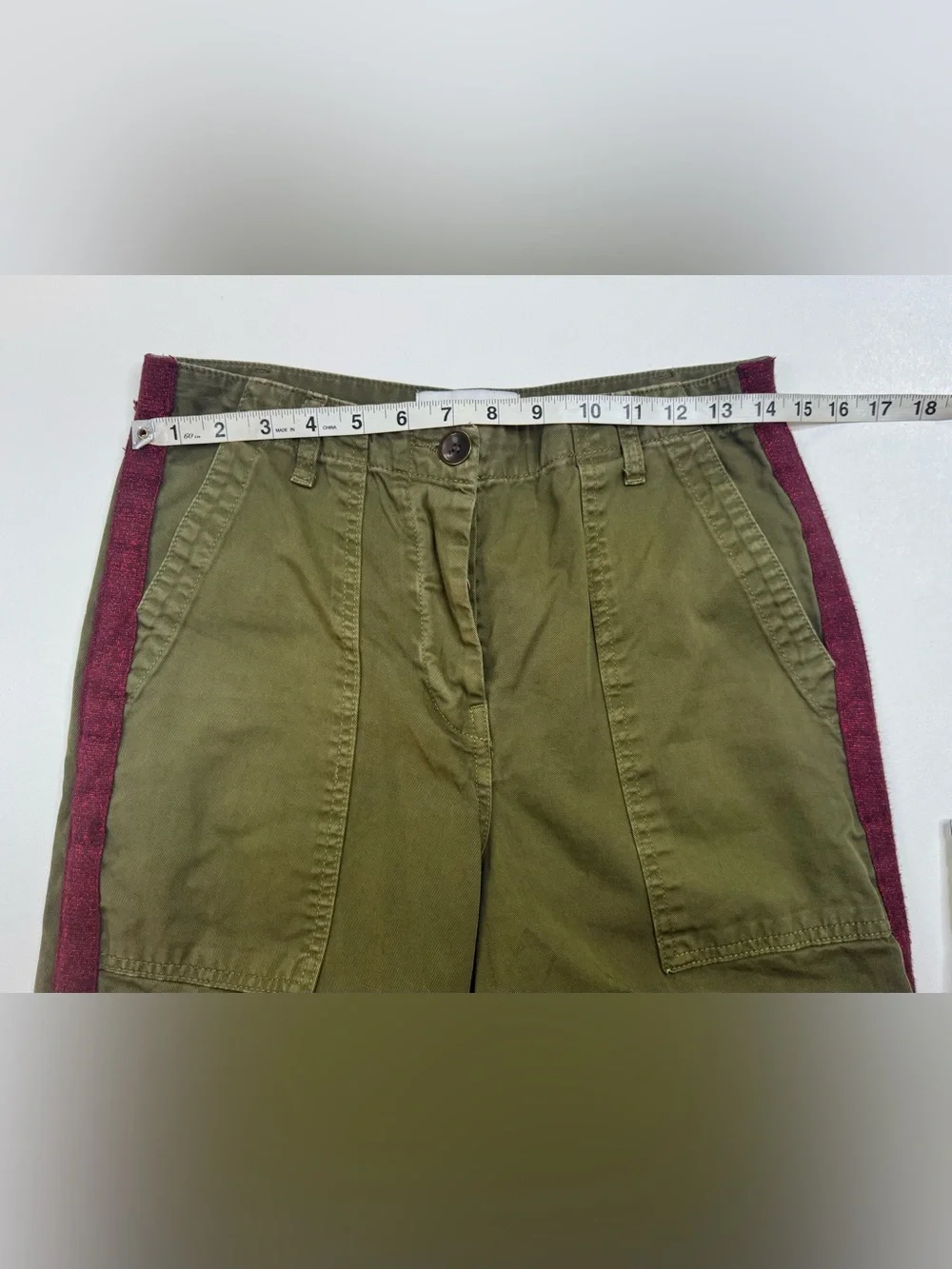 Zara “The Worker Straight “ Olive Wide-Leg Pants Womens Size 4 - Picture 4 of 8